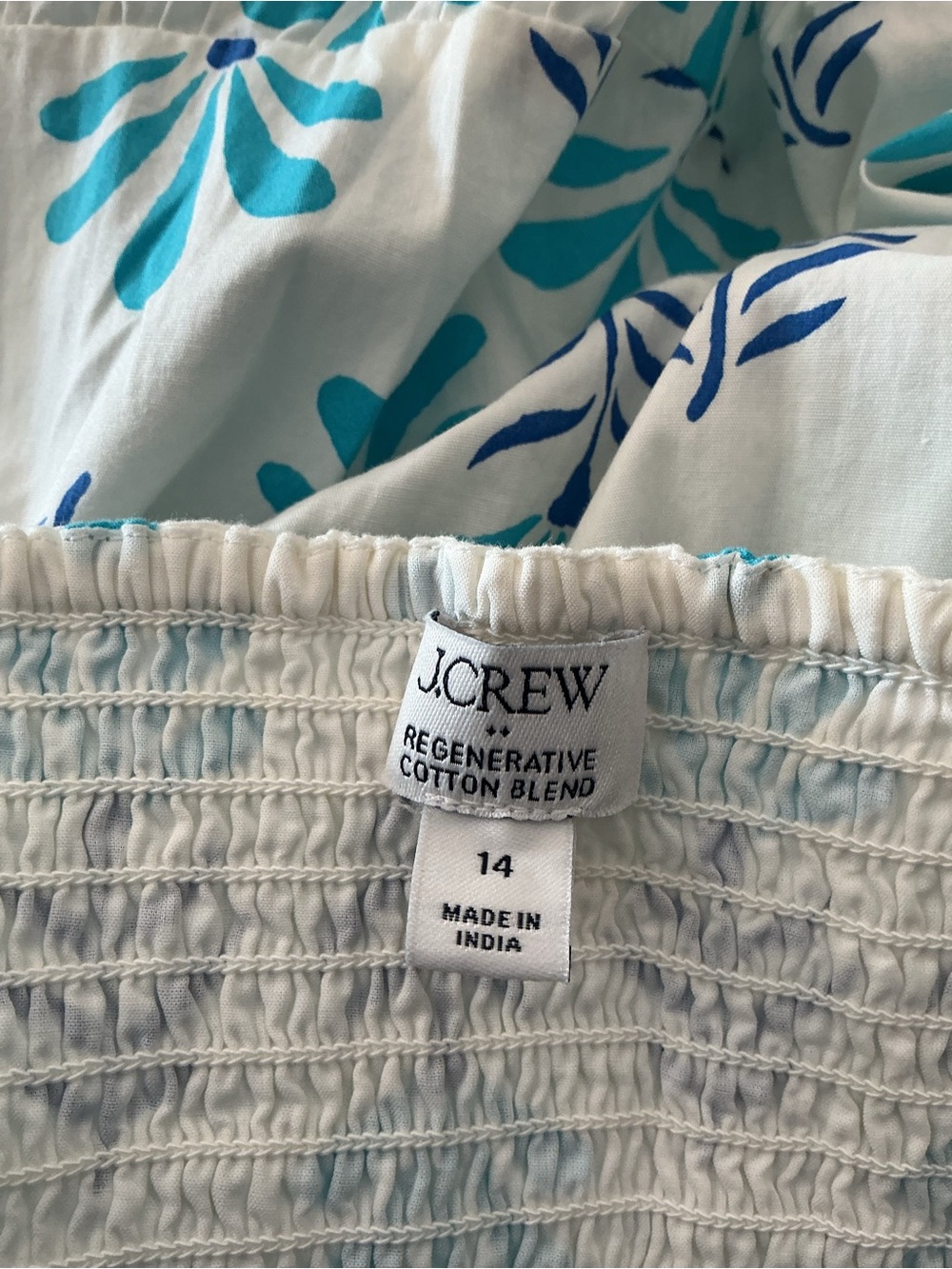 J.Crew Block-Print Botanical Tiered Maxi Dress - Size 14 - Picture 3 of 4